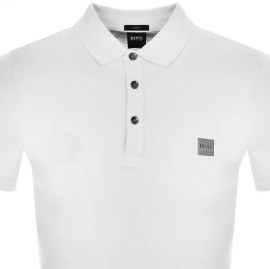 Alternative Image for ProductBOSS Passenger Short Sleeved Polo T Shirt White2